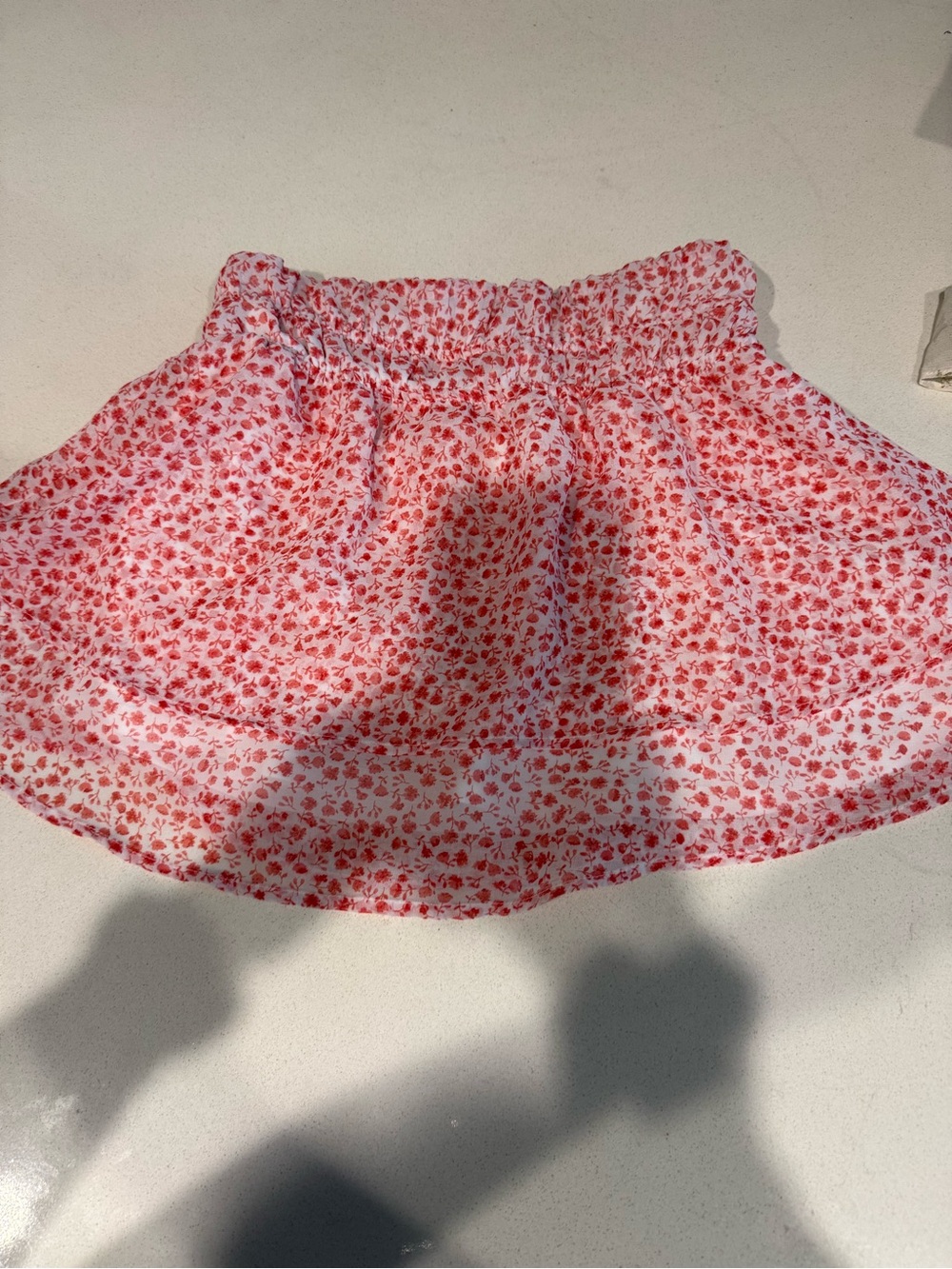 Floral Elastic Waist Mini Skirt -